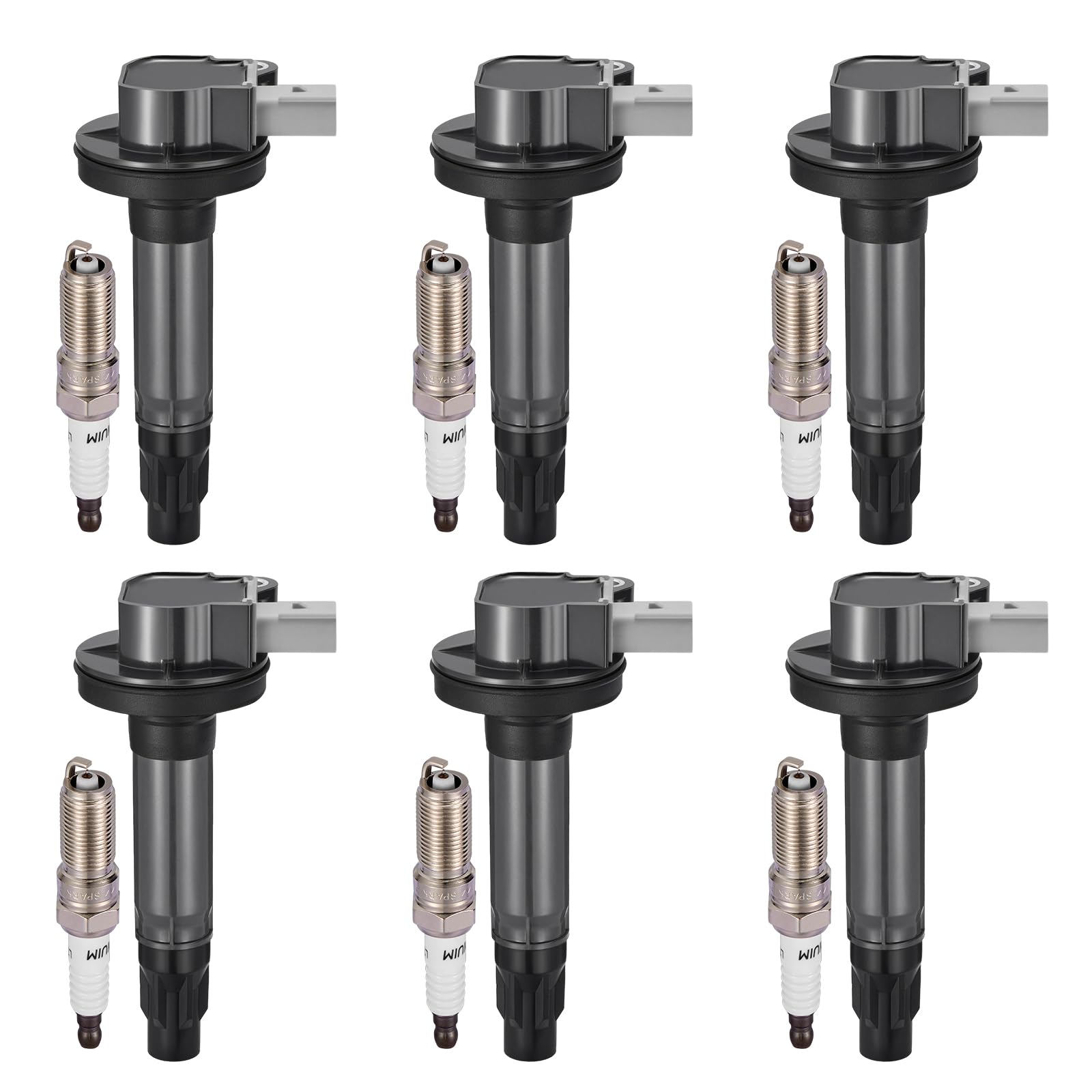 6 Ignition Coils+ 6 Spark Plugs UF612/SP534 for Ford for Lincoln