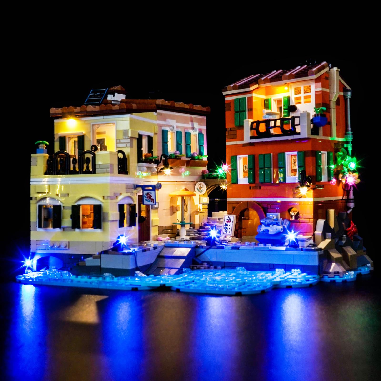 LocoLee Led Light Set Compatible with Lego 21359 Italian Riviera Led Decoration Lighting Kit Compatible with Lego 21359 Building Blocks Model,Only Lights Set,No Model