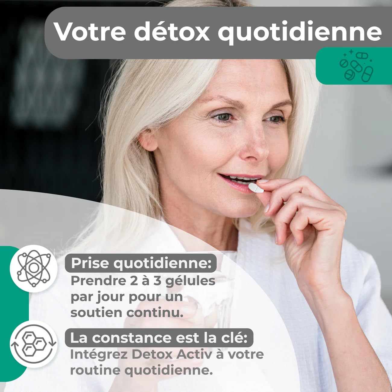 Nutrisolution I Détox Activ’ I 90 Gélules I Complément Alimentaire Détoxifiant I Chardon Marie Détoxification du Foie I Cure Detox Puissante et Rapide I Elimination Toxines I Fabriqué en France