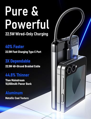 Miniatura 2 de LISEN Cargador portátil ultradelgado de 0.5 pulgadas 10000 mAh 22.5 W Banco de energía certificado CCC aprobado por la TSA, dispositivos de avión