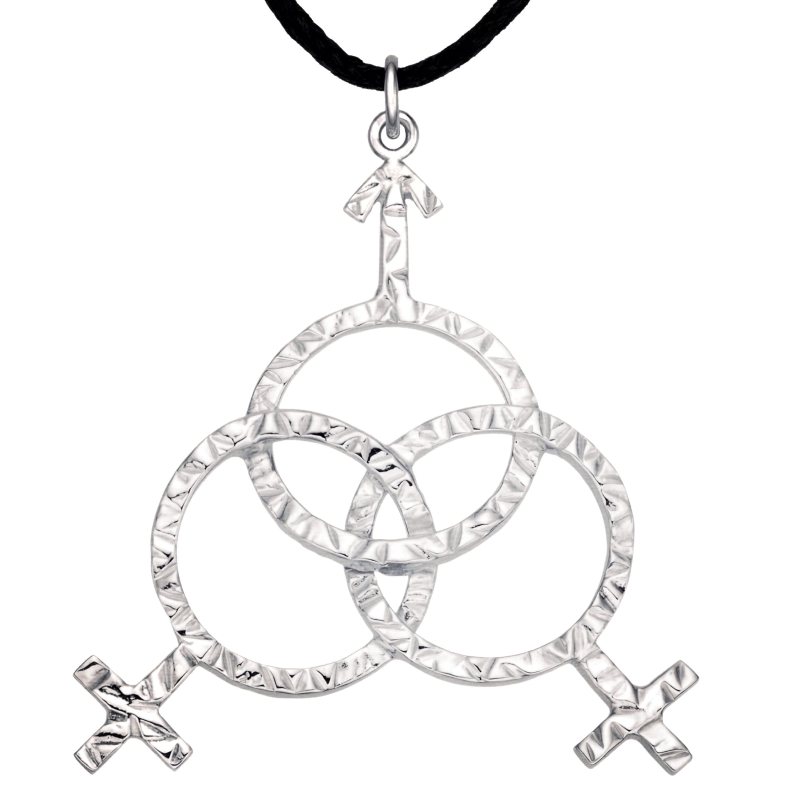 Bisexual Schmuckanhänger mit Halsband – Handgemacht für Bi+ Pride, Queere Vielfalt & Sichtbarkeit, Ideales Bi Geschenk für LGBTQ+ Menschen mit starker Selbstidentität (Bi Schmuck, Silber Platiniert)