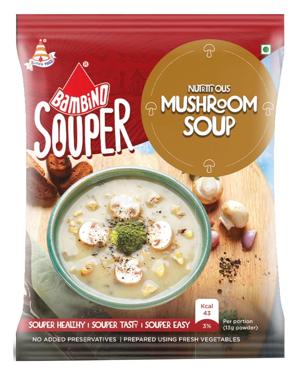 Bambino Mushroom Soup 45 Gms (B0D9VZF7MS) Amazon Price History, Amazon Price Tracker