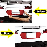 Vista 2 de Adhesivo de fibra de carbono 3D, marco de matrícula trasero compatible con Corvette C8 Stingray Z51 2020 2021 2022 2023, accesorios decorativos