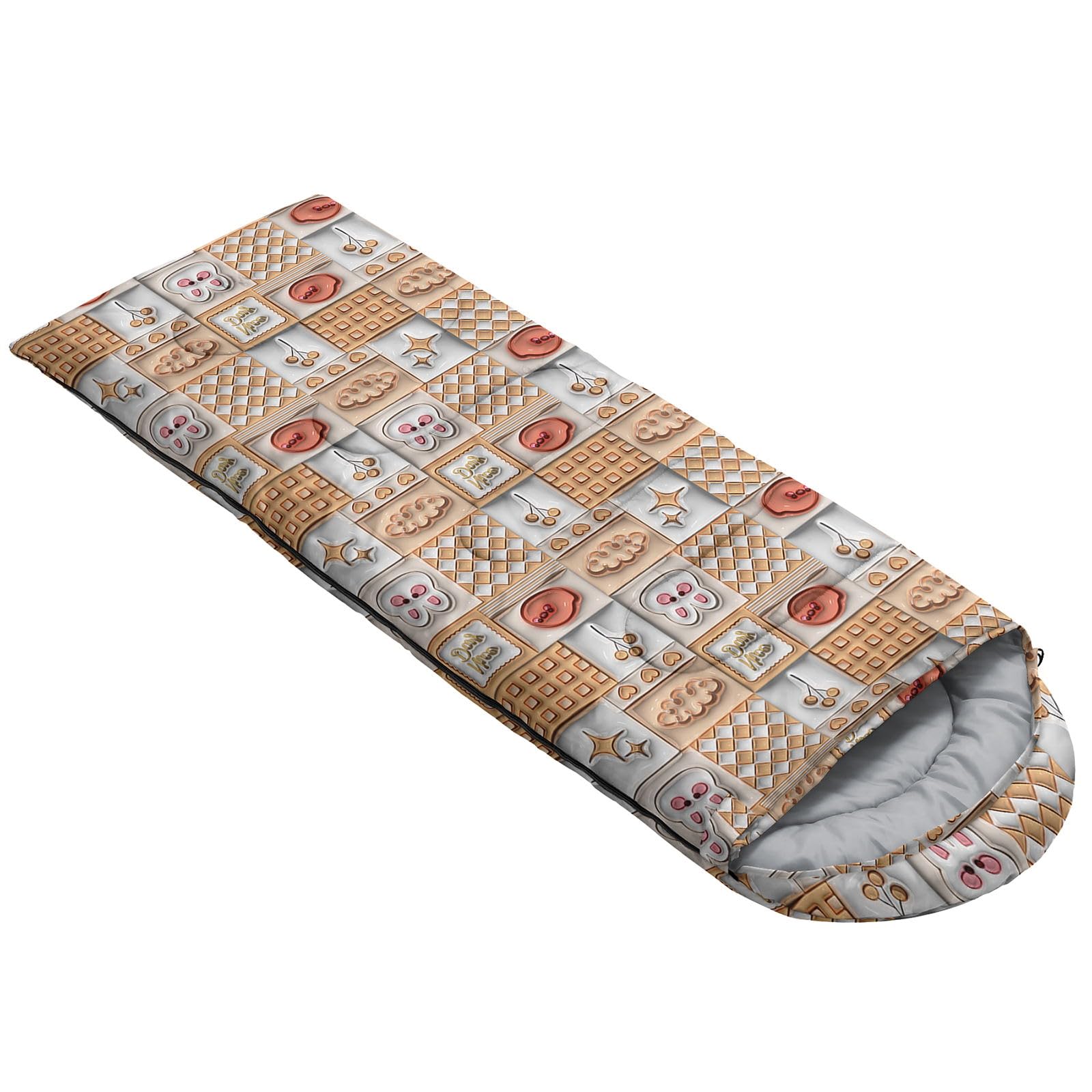 Smell Sunshine Kids Sleeping Bag for Boys Girls,3D Stereo Rabbit Print-Lightweight Warm Portable Outdoor Indoor-Waterproof Cold Weather Resistant Sleeping Bag for Camping Hiking(Rabbit)