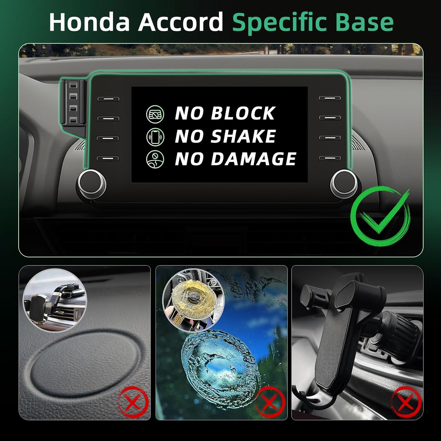 Car Phone Holder for Honda Accord (2018-2022 10th Gen，8"),MagSafe Car Mount Charger,Magnetic Phone Holder,15W Wireless Charging,Screen Phone Holder,360° & Hands Free,2022 Accord Interior Accessories