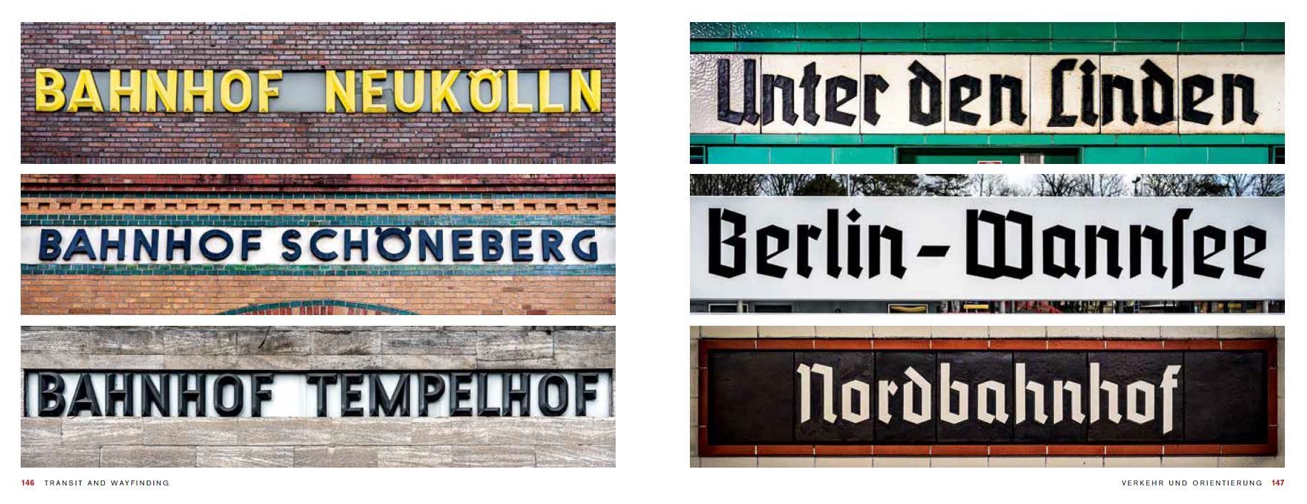 Berlin Typography /anglais: Ein visueller Streifzug durch die Stadt / A Visual Stroll Through the City. - [Straßenschilder, Ladenschilder & Schriftzüge]