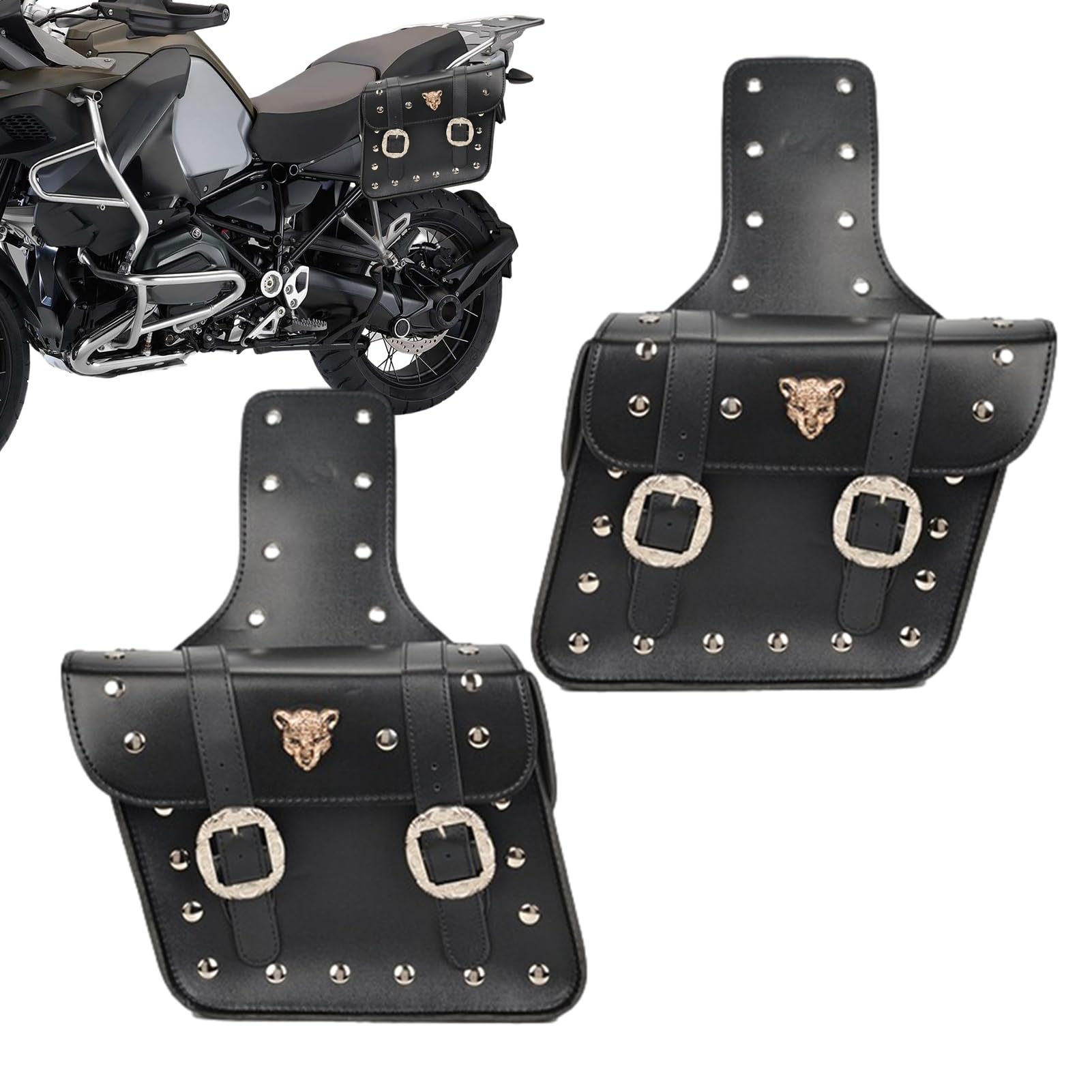 Generico Borsa Laterale Motocicletta Panieri Impermeabili Regolabili