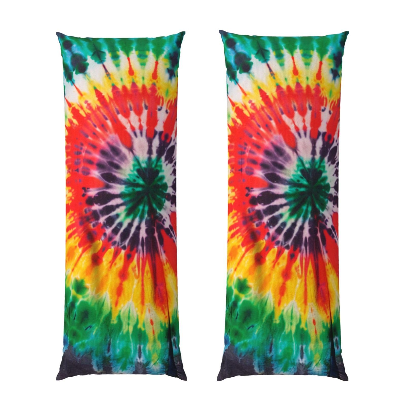 Body Pillow Cover 20x54 Inch, Tie Dye Hippies Print Long Lumbar Pillow Case with Zipper Long Body Pillowcase Decorative for Bed Sofa Bedroom