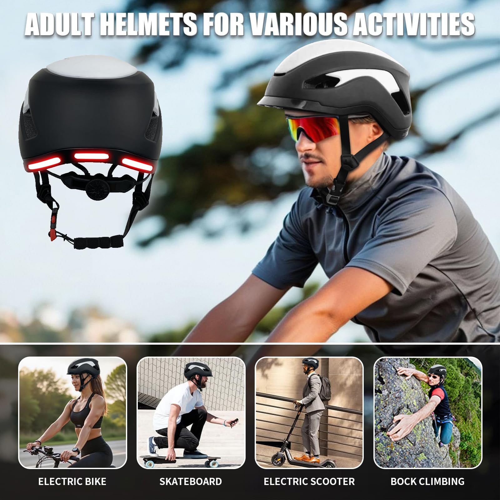 amazon bike helmet with comms Amazon.com : Smart Cycling Helmet. Bike Helmet with Bluetooth, Smart Bike  Helmet for Adults Men Women with Built-in Speakers, Rear LED Turn Signals  Remote Control, Adjustable Size : Sports & Outdoors