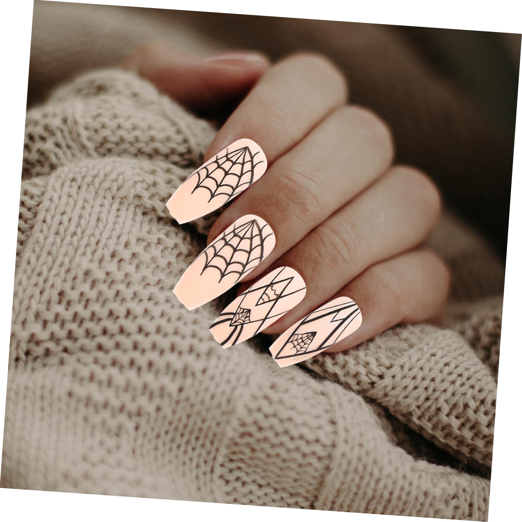Ipetboom 5sets Unghie Per Halloween Decorazioni Unghie Adesive Facili Usare Per Manicure Festive Nail Art Per e