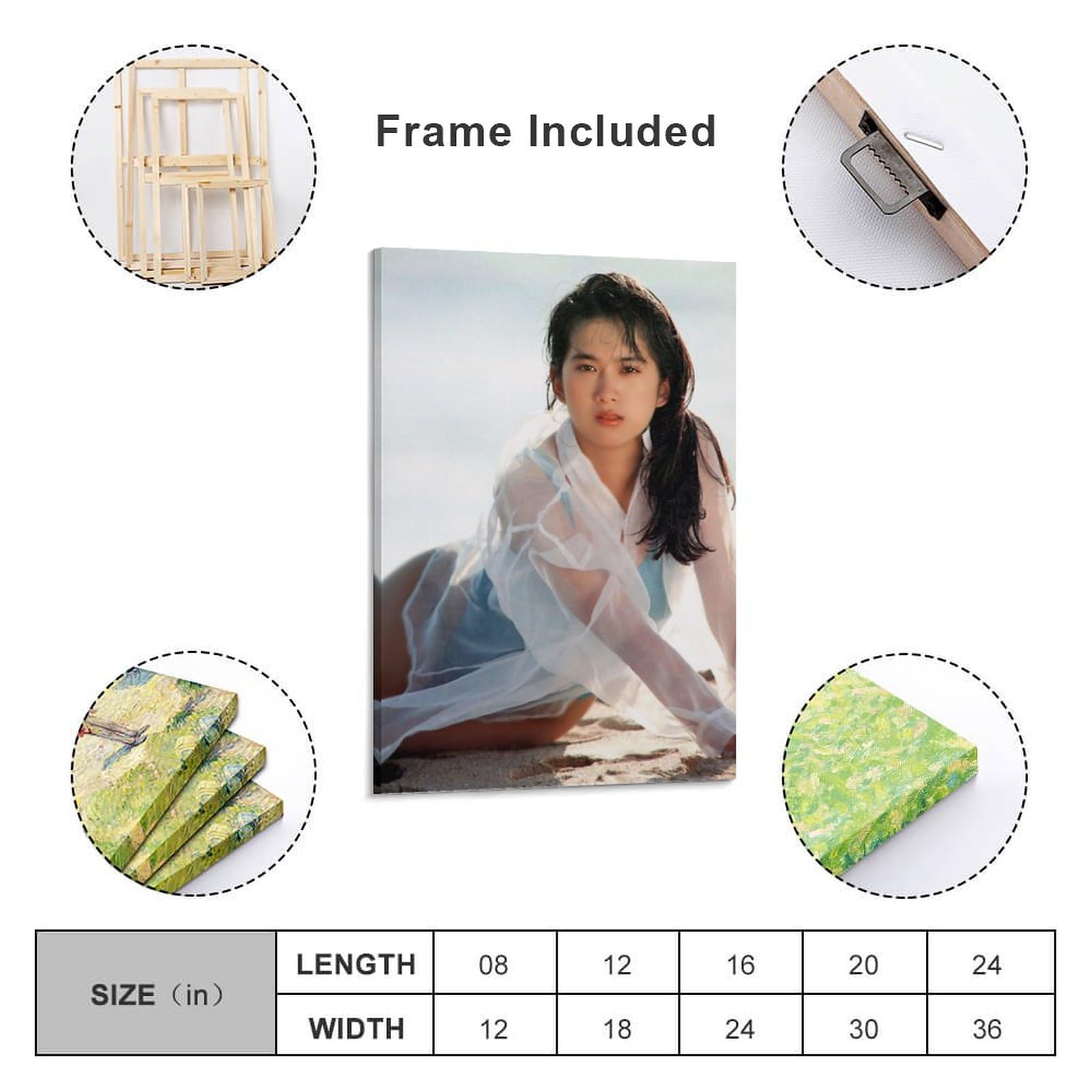 Amazon.co.jp: 和久井映見水着セクシー写真ポスター絵画 アートパネル