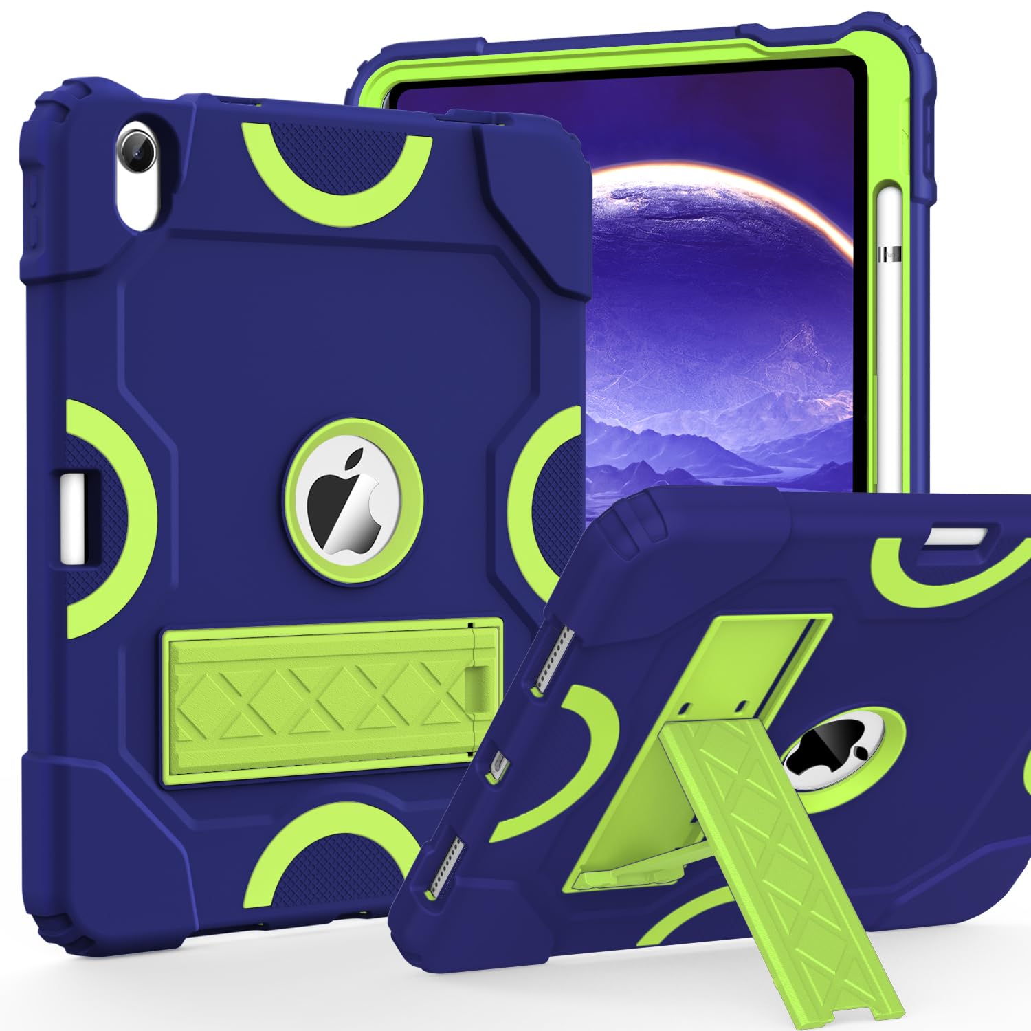 Coque IPad 10e Génération Cantis - Protection Robuste Avec Béquille Et Porte-crayon - Camouflage