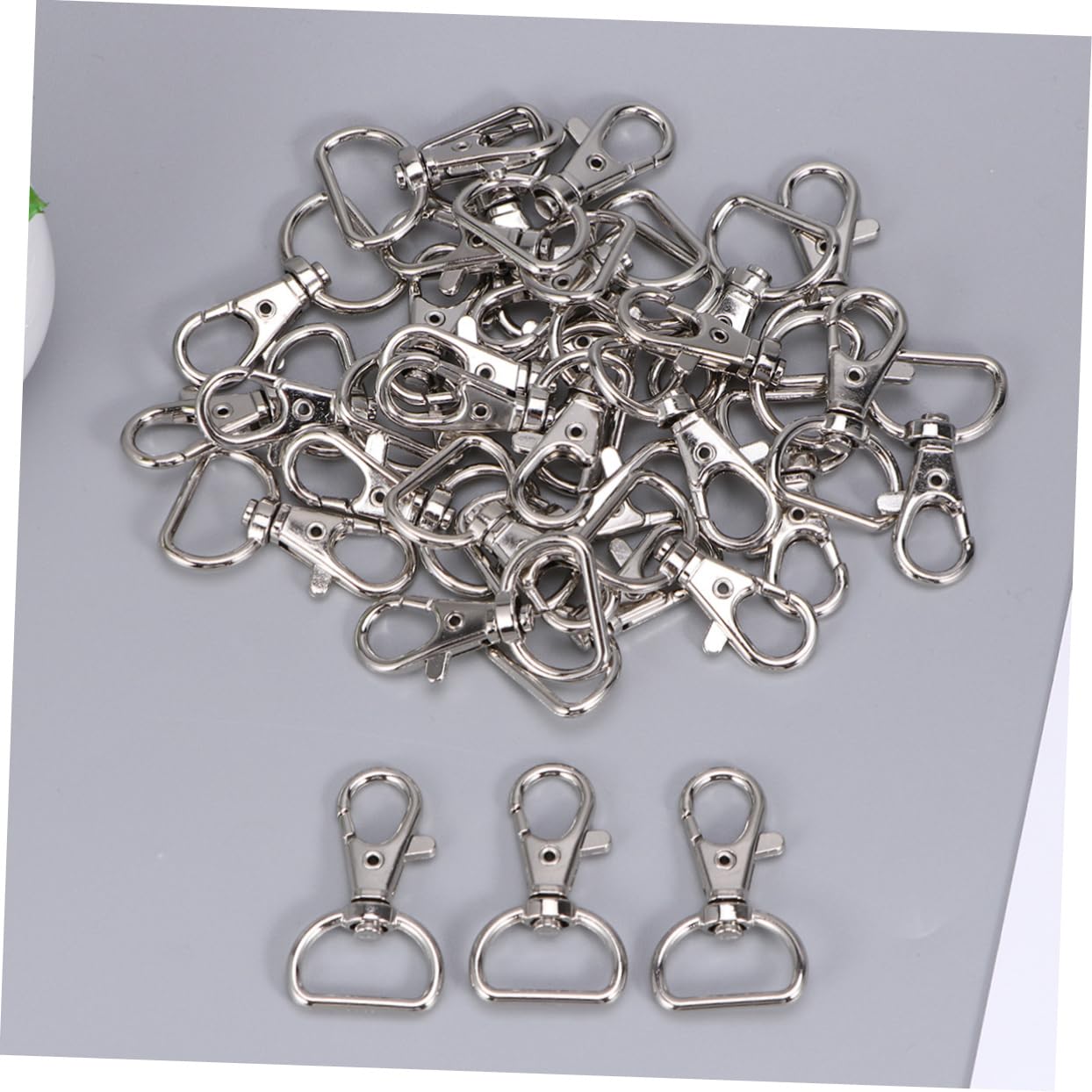 LALAFINA 30pcs 360 Swivel Snap Hook Swivel Trigger Hook Snap Hook for Bag Swivel Hook Keychian Clasp Silver