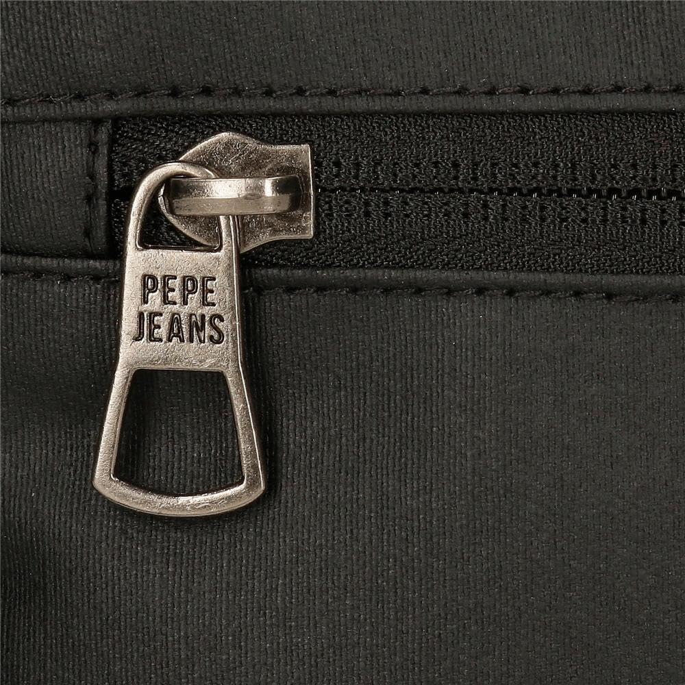 Pepe Jeans Dortmund Bolso de Mano Gris 24,5x15x6 cms Algodón, Poliéster y PU. 2,21L by Joumma Bags