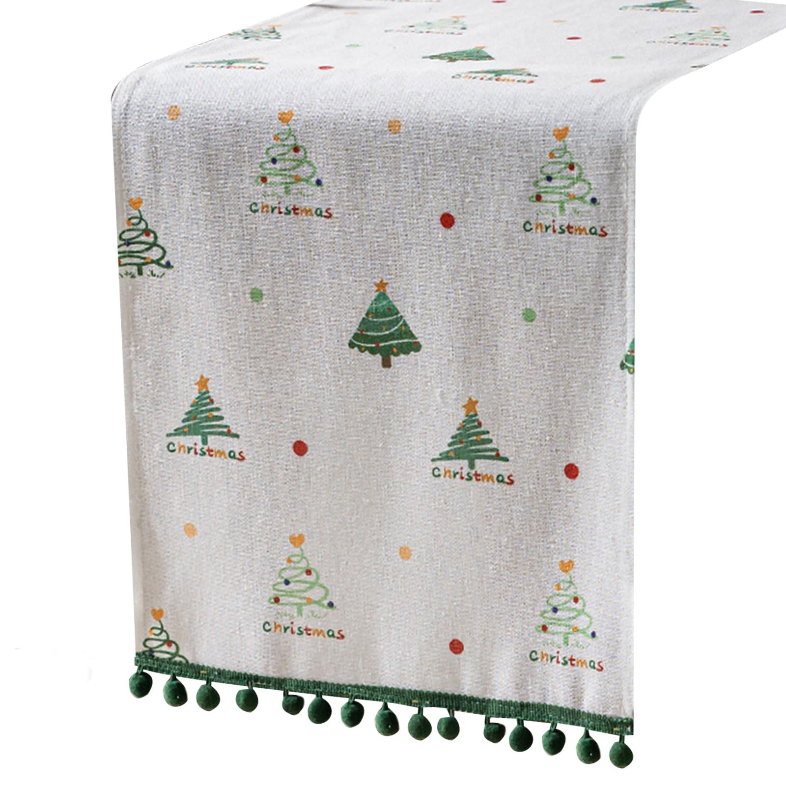 Elnwnnkc Holiday Tablecloth Christmas Print Polyester Materials Easy Maintenance Multiple Size Home Accent Easy Cleaning Christmas Table Overlays