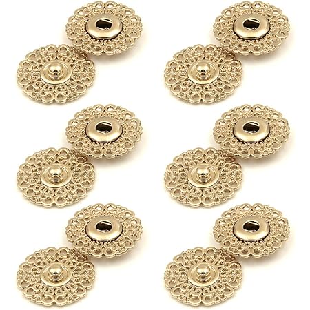 Sollbry Lot de 24 boutons-pression à coudre en métal durables pour la