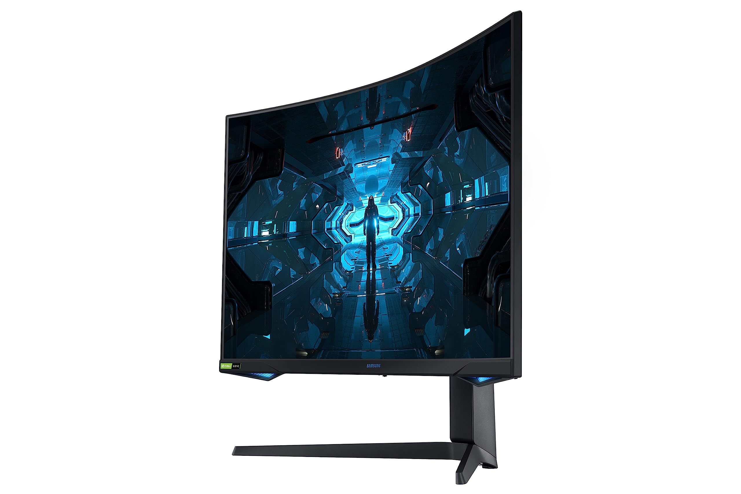 Samsung Monitor Gaming Odyssey G7 (C32G75), Curvo (1000R), 32", 2560x1440 (WQHD 2K), HDR 600, VA, 240 Hz, 1 ms, FreeSync Pro, G-Sync, HDMI, 2 USB 3, 2 Display Port, Ingresso Audio, HAS, Pivot