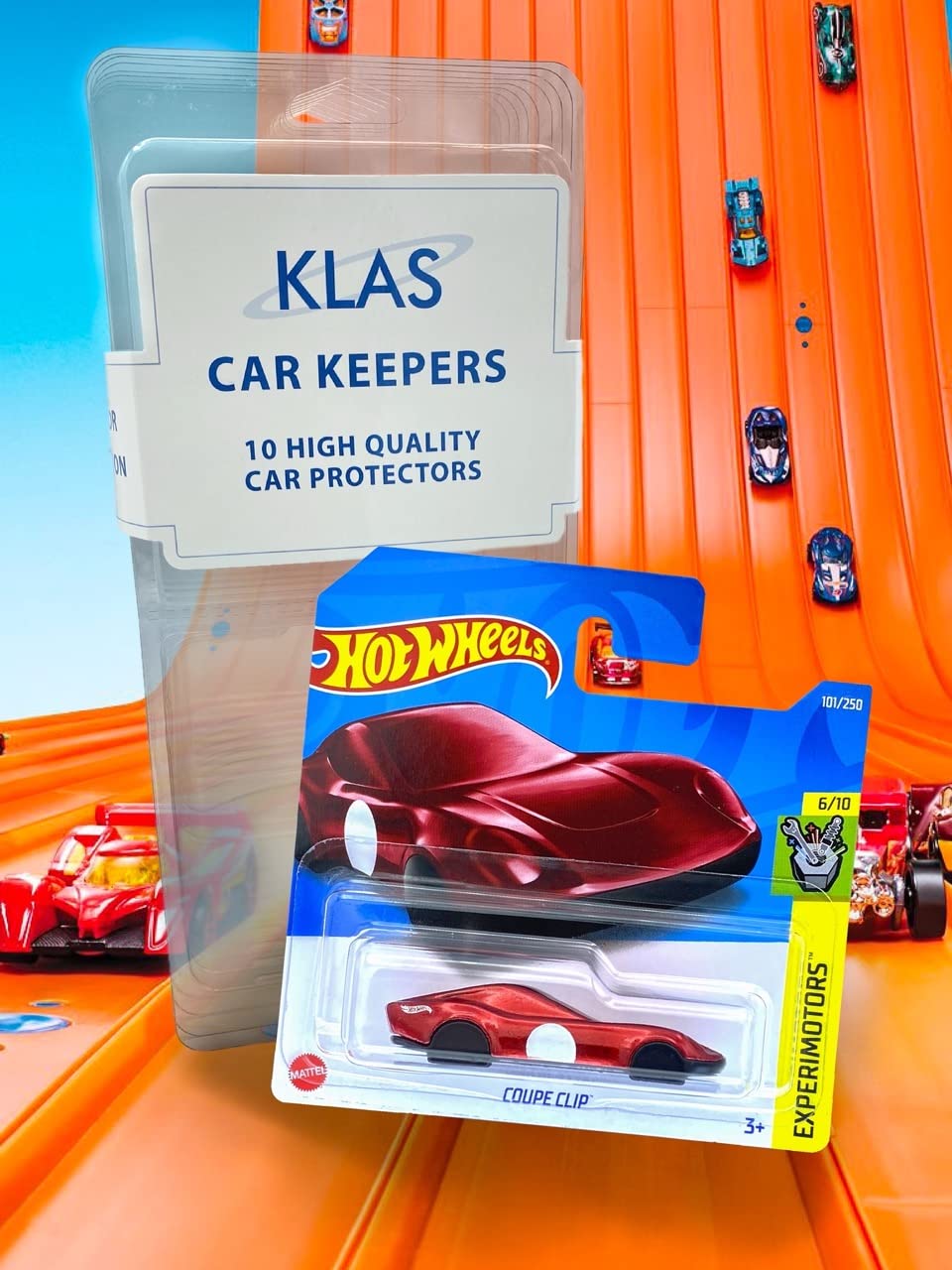 CLIP COUPÉ HOT Wheels Experimotors 6/10 (PORTE-CLÉS) 101/250 rouge neuf