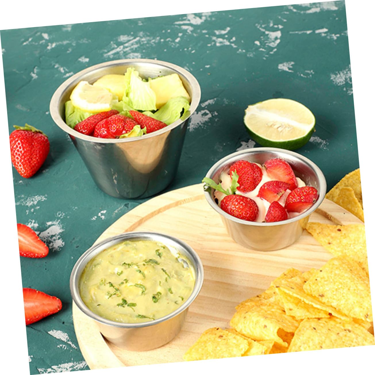 Moldes Para Hornear Pasteles De Aluminio Redondos Medianos, Cuencos De Mousse y Vasos De Gelatina, Superficie Lisa, Para Repostería Casera, Uso En Horno, Pack De 12 Unidades