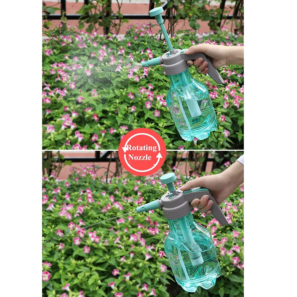 Liudan Konewka do roślin mgiełka w sprayu konewka 2 l pompa ręczna opryskiwacz ogrodowy plastikowy opryskiwacz do sukulentów bonsai kwiaty ogród roślina puszka wody (kolor: Zielony)