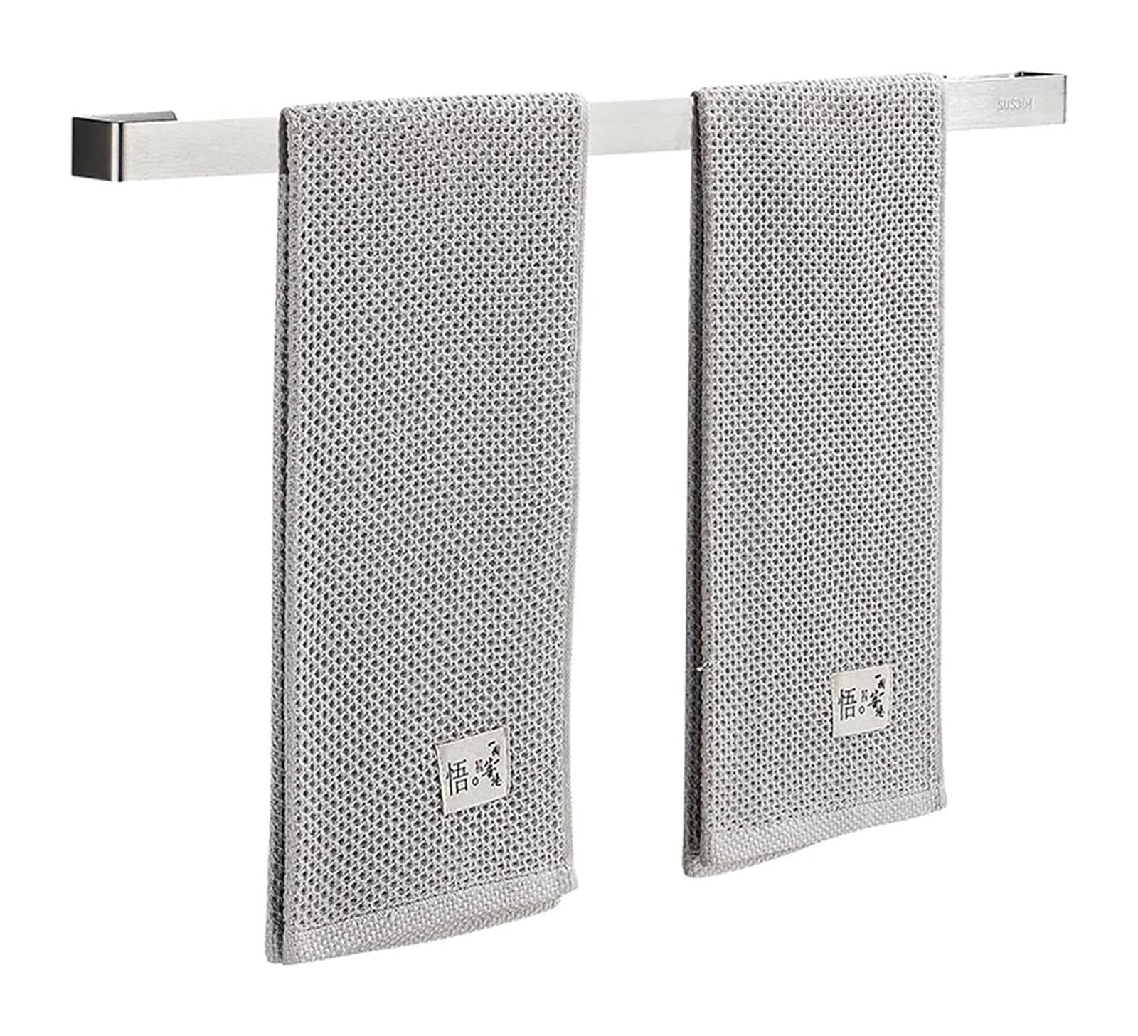 Toalleros, Toallero de Pared Acero Inoxidable Acabado Plata Cepillada 30-60cm(40cm)