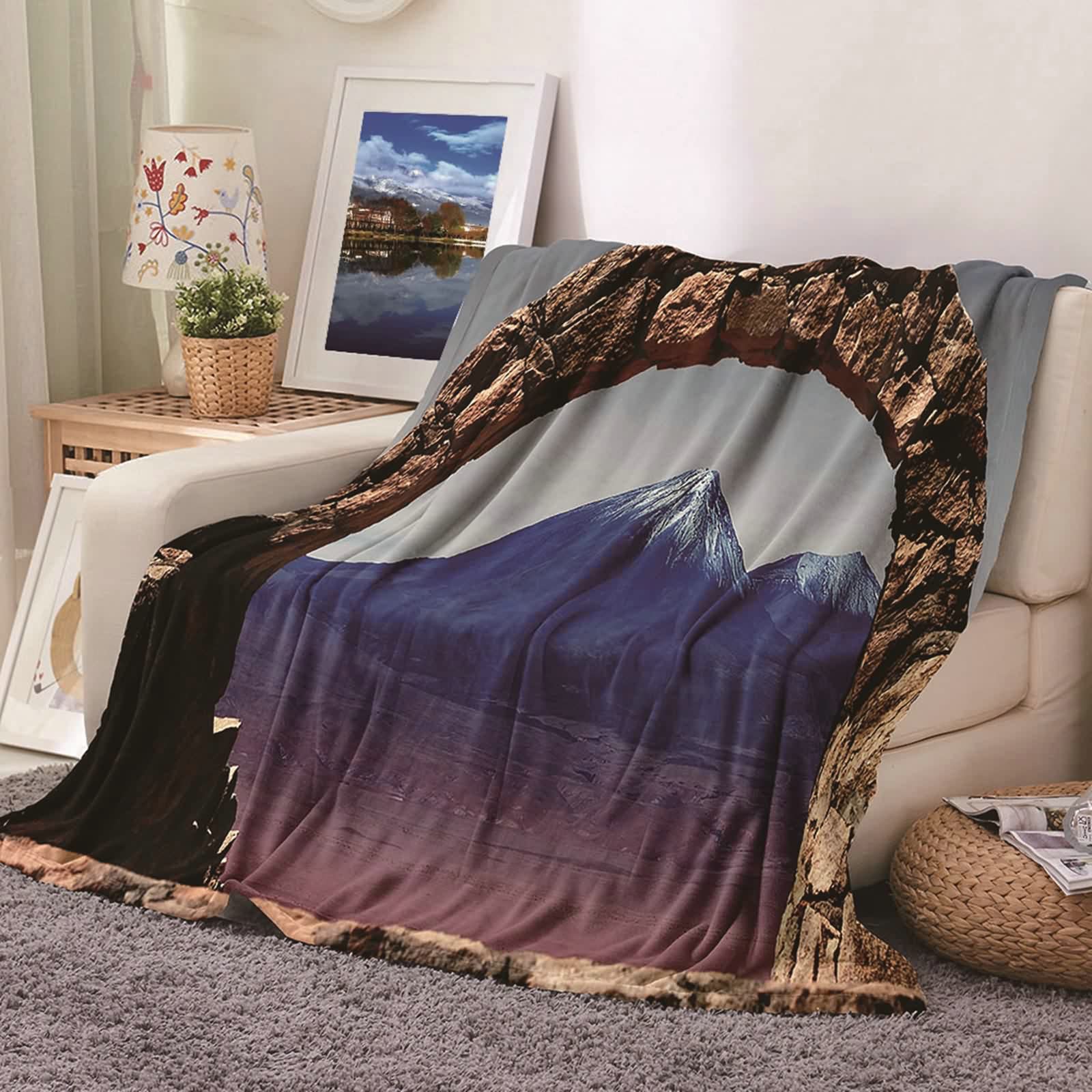 Aeici Couverture Polaire, Couvertures Polaires en Flanelle Couverture 180x240 cm Montagne Couverture Canapé Hiver Cadeau pour Adultes et Enfants