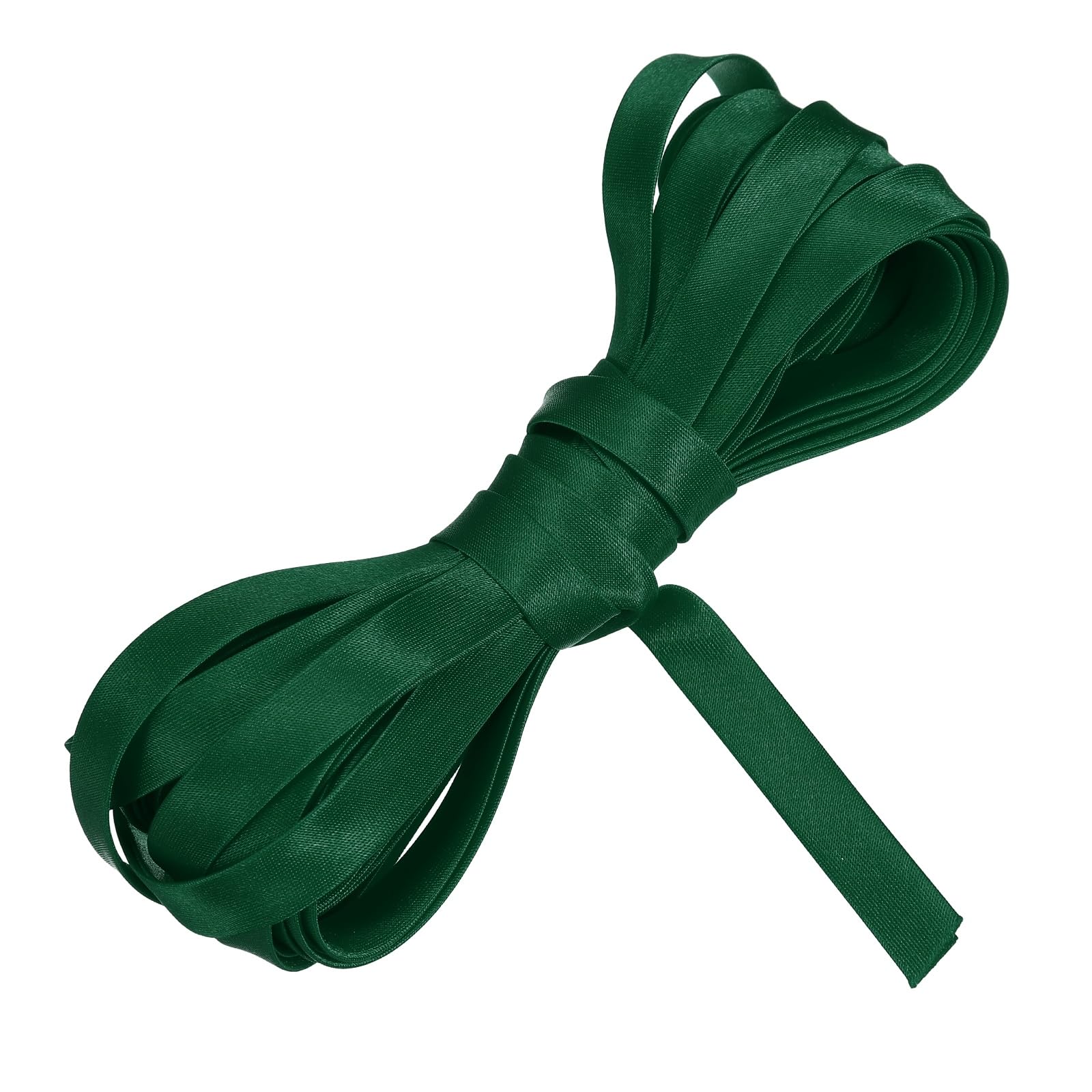 sourcing map Double Fold Bias Tape for Sewing 1/3 Inch x 5.5 Yards Satin Pre-fold Continuous Binding Tape for Seaming Quilting Hemming Binding DIY Crafts, Dark Green