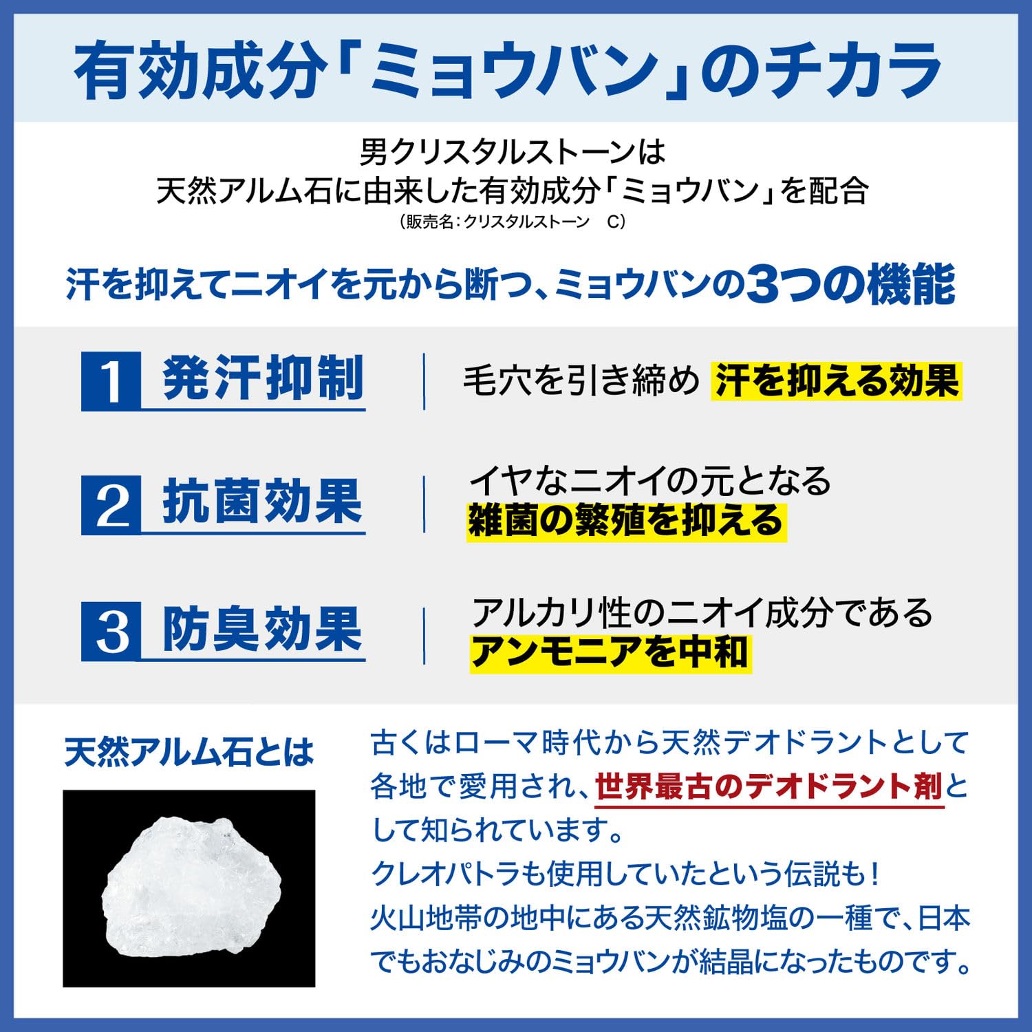 Amazon.co.jp: 【医薬部外品】デオナチュレ 男クリスタルストーン 男性