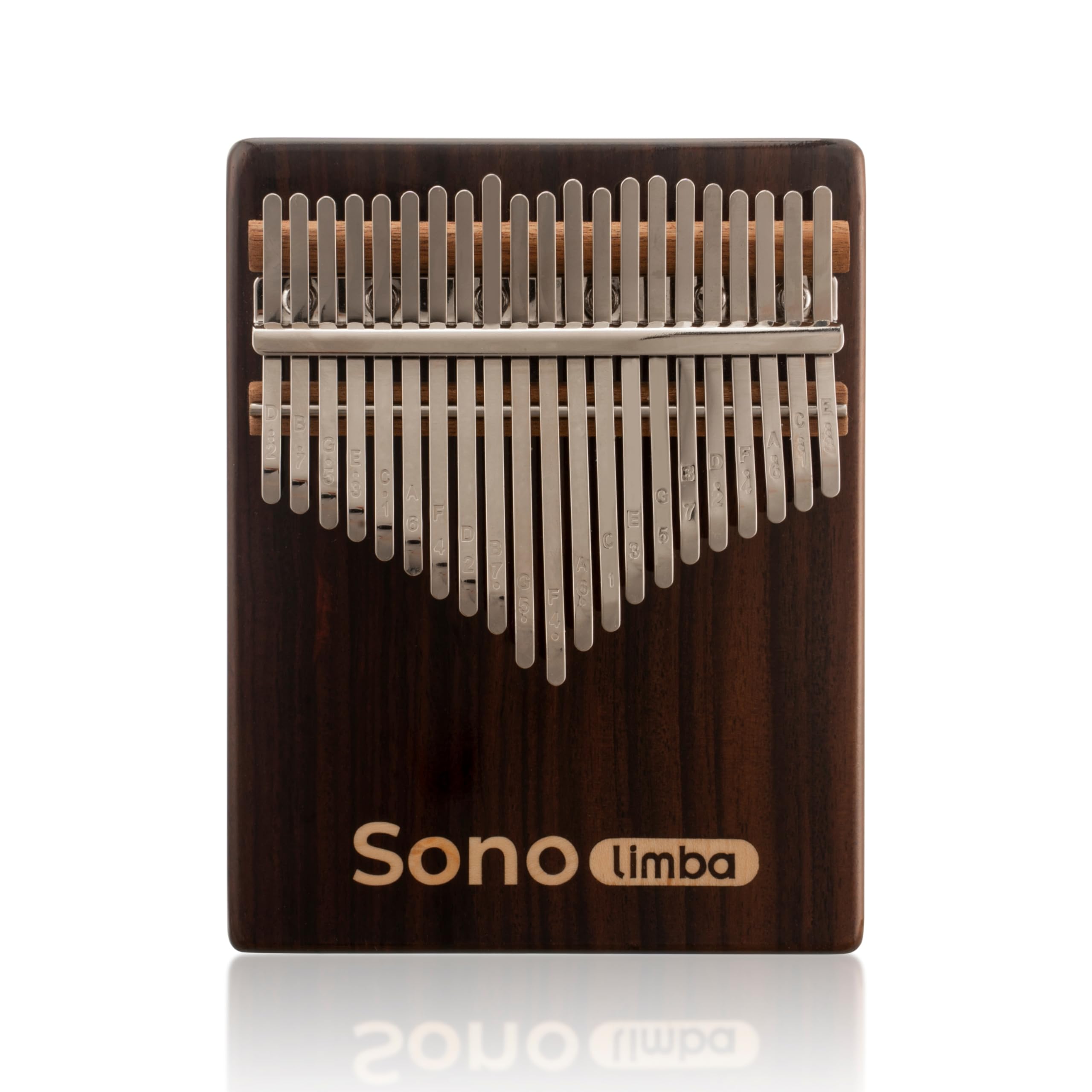Sonolimba "Kalimba z 21 przyciskami" – pianino na kciuk z wysokiej jakości drewna różanego – kciuk na palec w zestawie z pokrowcem ochronnym, gratis śpiewnik i młotek do głosowania – marimbaphone
