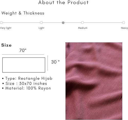 Miniatura 4 de Hijab modal para mujer Pañuelo para la cabeza