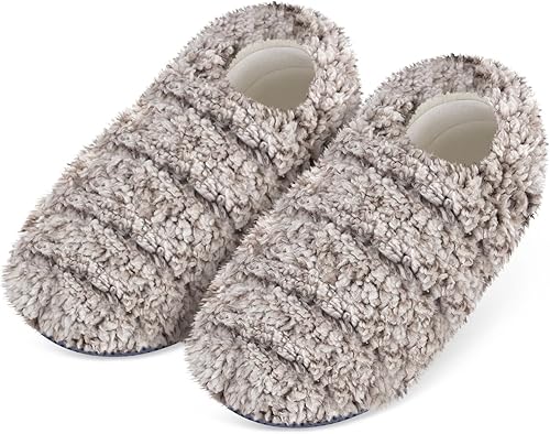 Miniatura 7 de Suzzipad Pantuflas térmicas para microondas y calentadores de pies para mujeres y hombres, calentadores de pies para pies fríos, pantuflas de