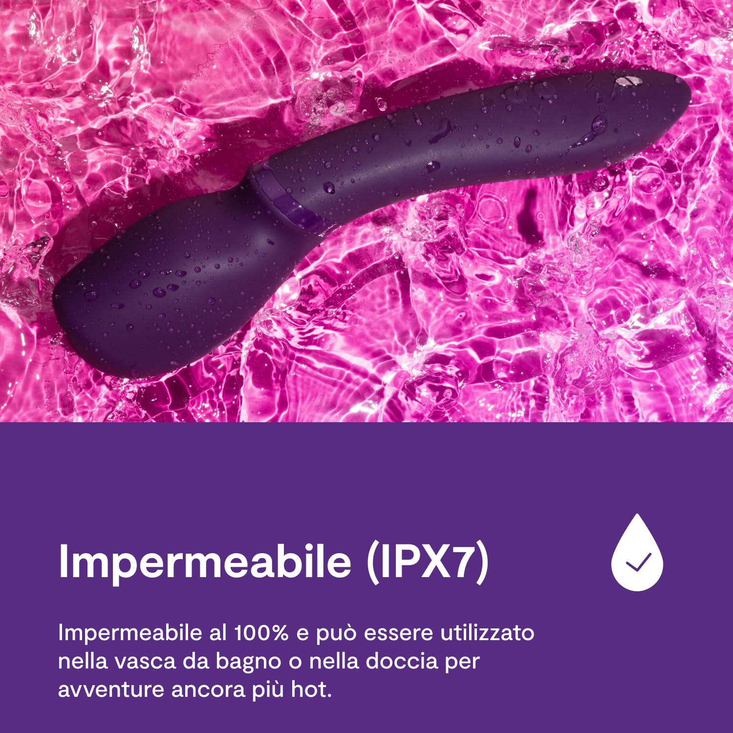 We-Vibe Wand 2 Massaggiatore a bacchetta vibrante - Massaggiatore a bacchetta senza fili con controllo via app - Giocattoli sessuali per donne - Più di 10 vibrazioni - Funzionamento silenzioso
