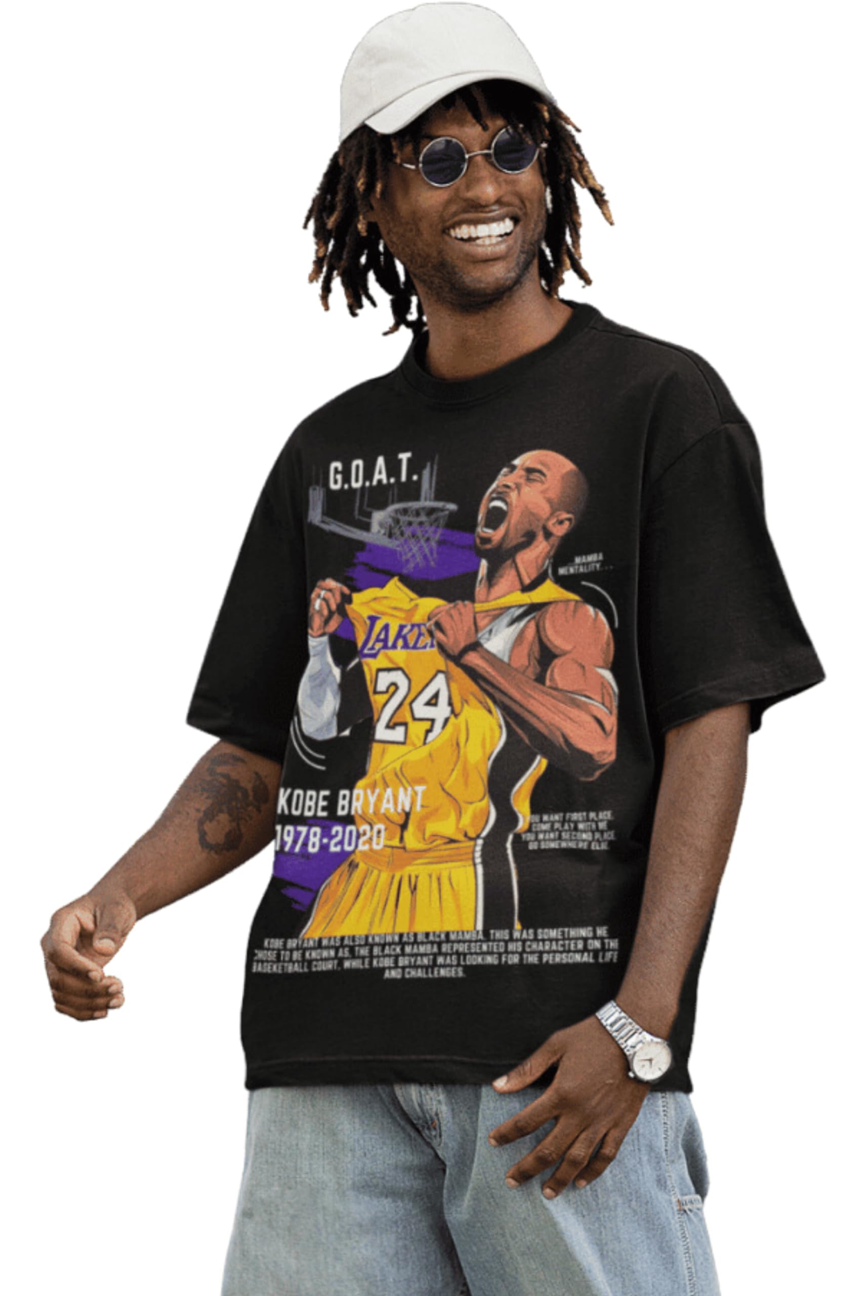 CAPTCHA Men's Oversized Tshirt in Black Color - Kobe Bryant | The Black Mamba-picture-10
