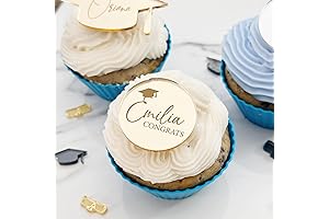 Personalized Graduation Cupcake Toppers 2024