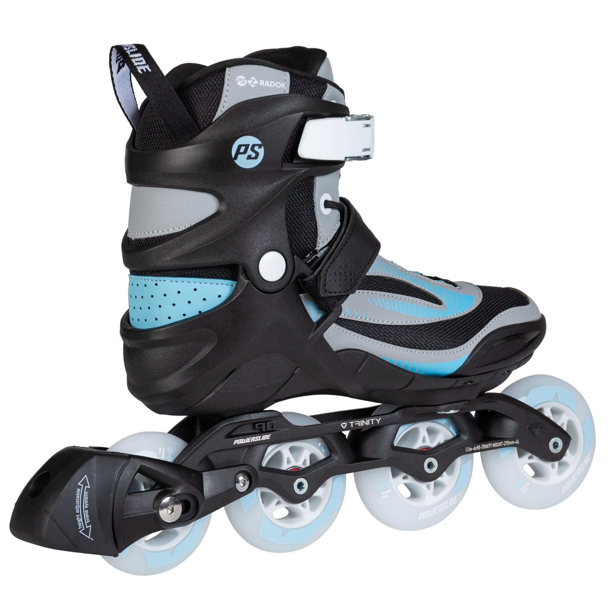 Powerslide PS Phuzion Radon 84 Skates Slate Grey Women's 7.0 (38)