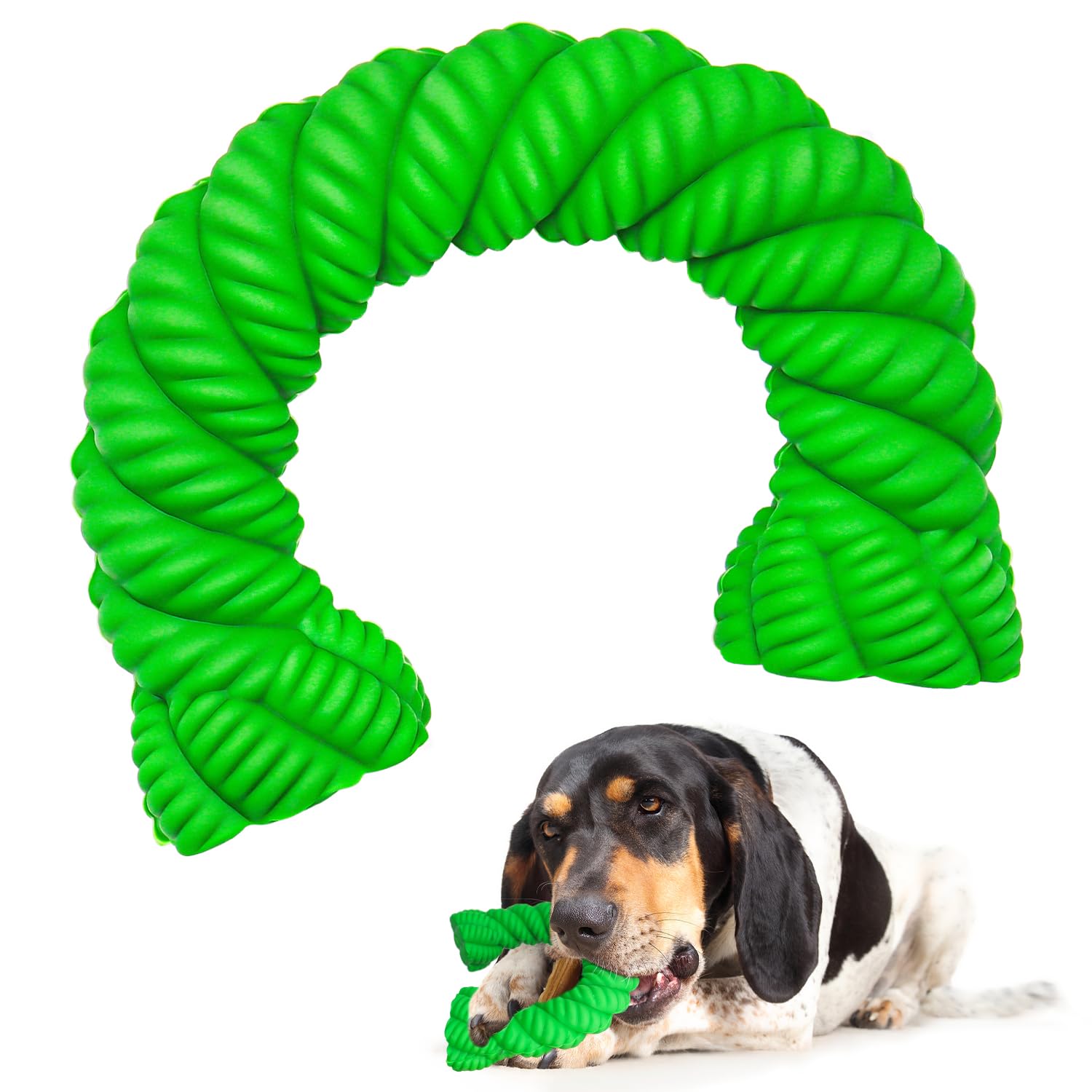 Autoau Juguetes para Perros Morder Juguete Perro Indestructible Juguetes Interactivos para Perros de Caucho Natural, U' Juguetes Perros para Perros Pequeños Medianos y Grandes