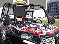 Vista 6 de Espejo retrovisor UTV para jaula antivuelco de 1.5 a 2.0 pulgadas, nuevos espejos RZR con ajuste simple del ángulo de visión, compatible con Polaris