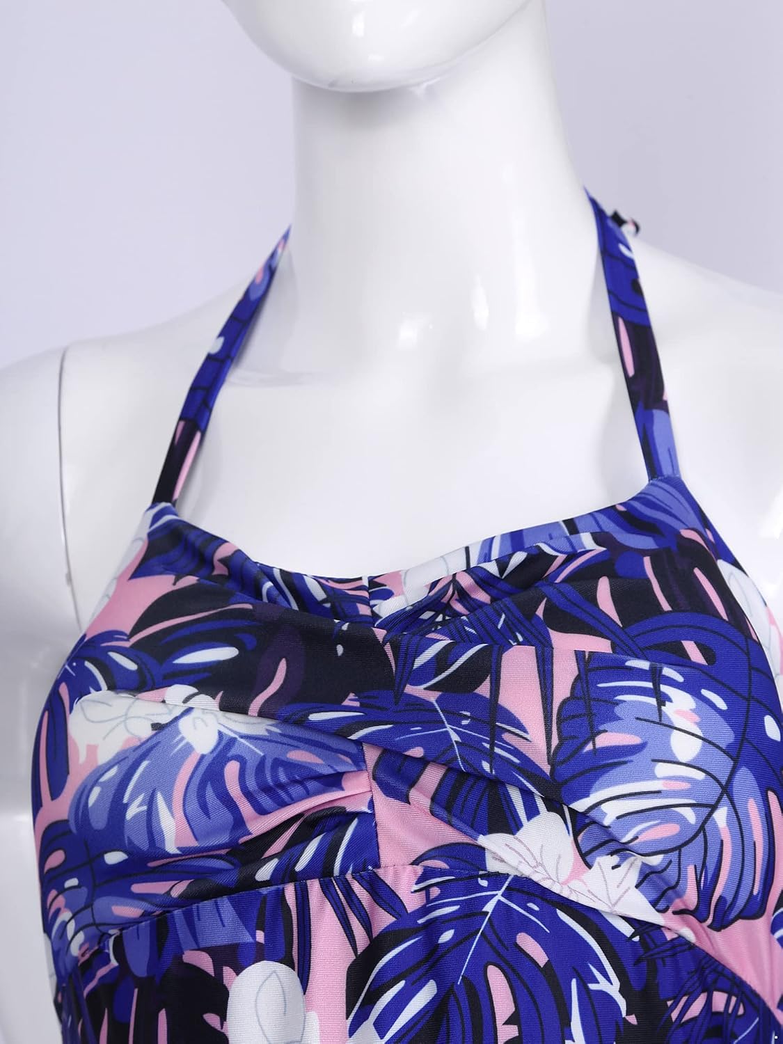 Sywiyi Women's Halter Neck Romper Maternity Swimsuit Monokini One Piece Bathing Suit Swimwear