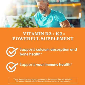 Doctor's BEST Vitamin D3 and K2 Supplement, for Men & Women, 60 Veg Caps