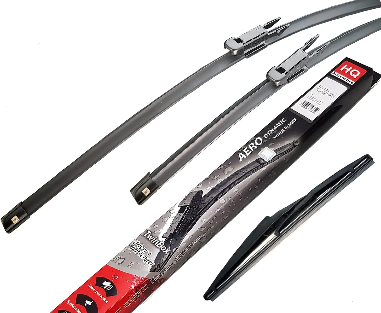 HQ AUTOMOTIVE Front+Rear Windscreen Wiper Blades fits VAUXHALL Corsa