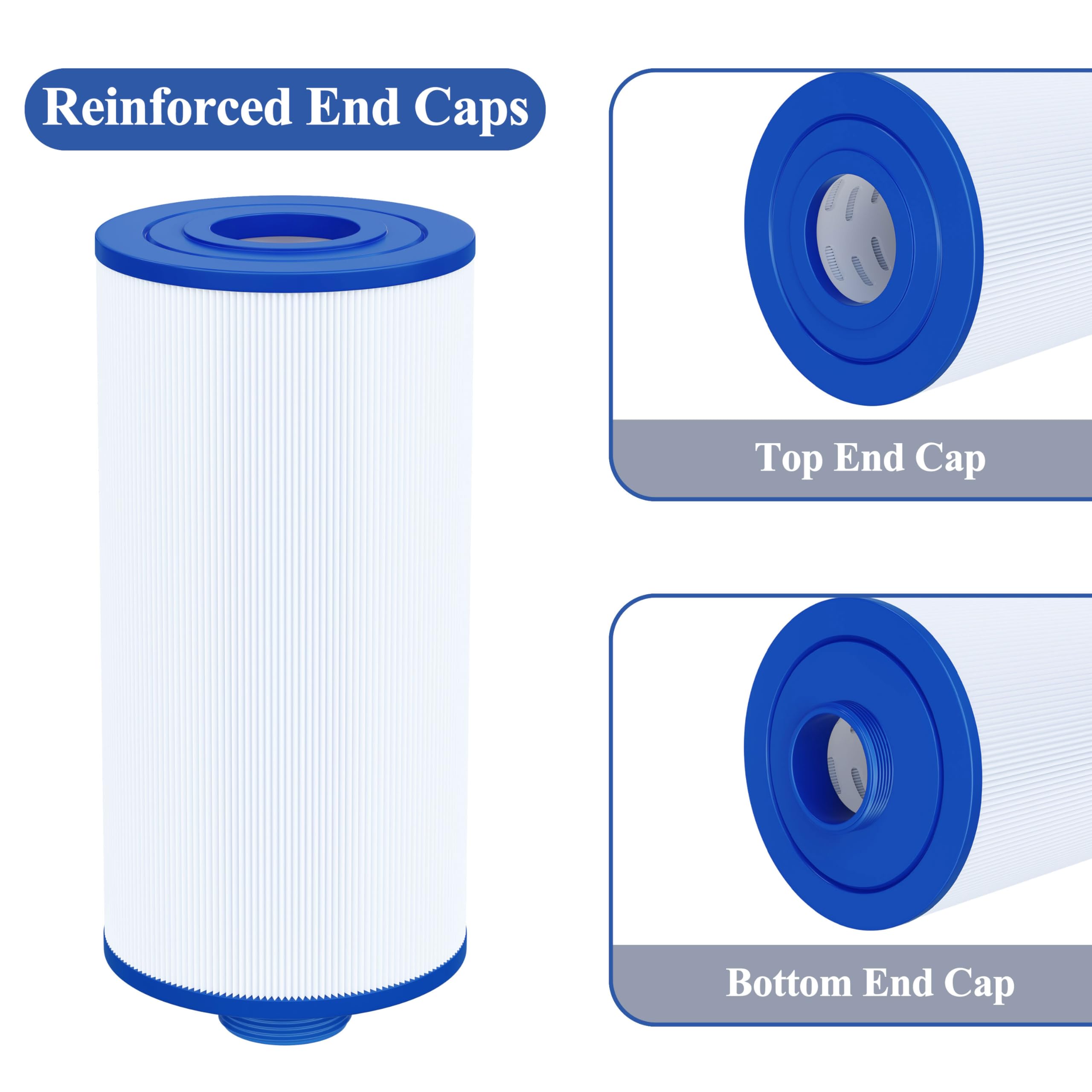 Cryspool® 05004 Filtro compatible con 5CH-45, FC-2401, PFF50P4, Baleen AK-90108, PFF50-PAD4, PFF50P, cartucho de filtro de spa de 45 pies cuadrados, paquete de 2