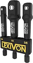 LEXIVON Impact Grade Socket Adapter Set, 3
