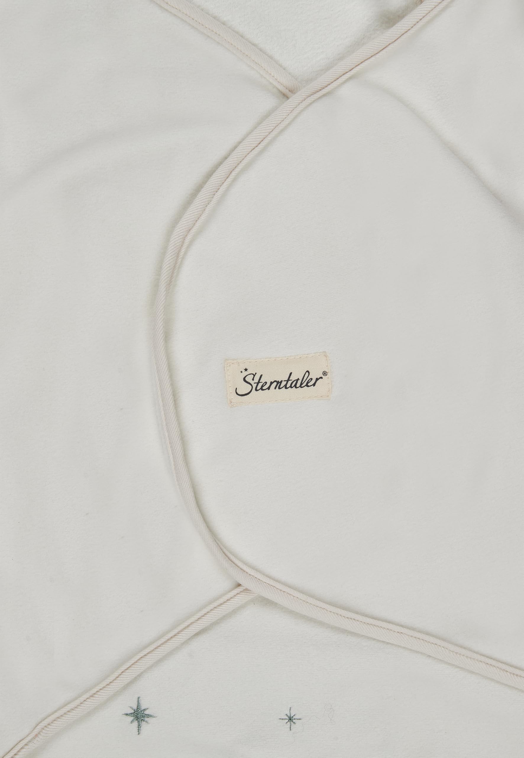 Sterntaler Einschlagdecke Fuchs Filou 80x90cm - kuscheliges Microfleece - mit feiner Stickerei - integrierte Gurtschlitze & Klettverschluss - ideal für Babyschale - Kuscheldecke - ab Geburt, lichtgrau