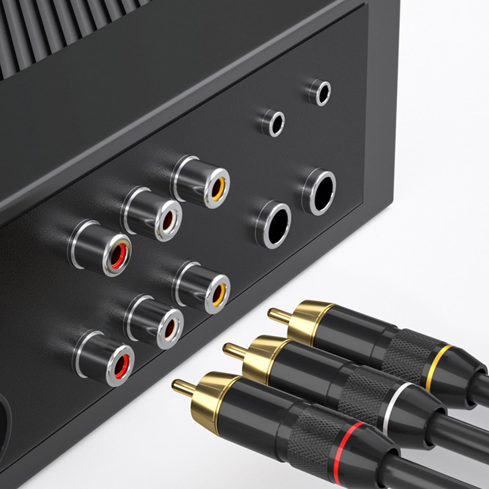 Cavo ausiliario da 3RCA maschio a 3 maschi 3RCA audio stereo subwoofer per Home Theater, HDTV, sistemi di amplificazione