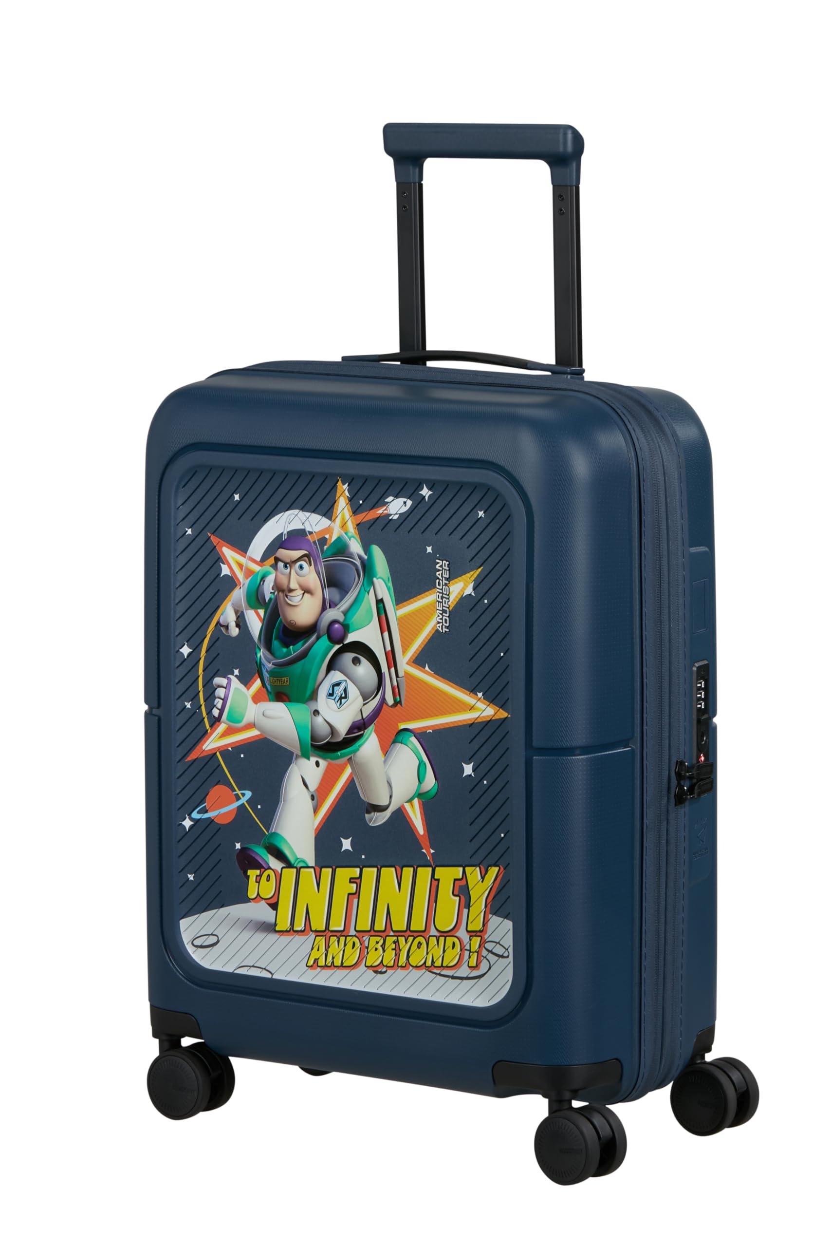 American Tourister Dashpop Disney - Carry-on Suitcase 55x40x20/23 cm, Expandable Hardside Cabin Trolley for Ryanair & Most Airlines, 41/47L, Buzz Lightyear