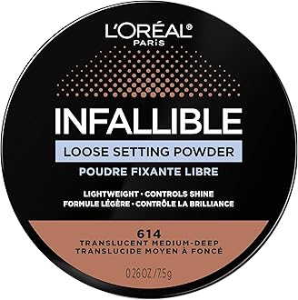 Infallible Tinted Loose Setting Powders, Matte Finish, Lightweight, No White Cast, 2 Shades From Light To Deep, Translucent Light-medium, 0.26 Oz