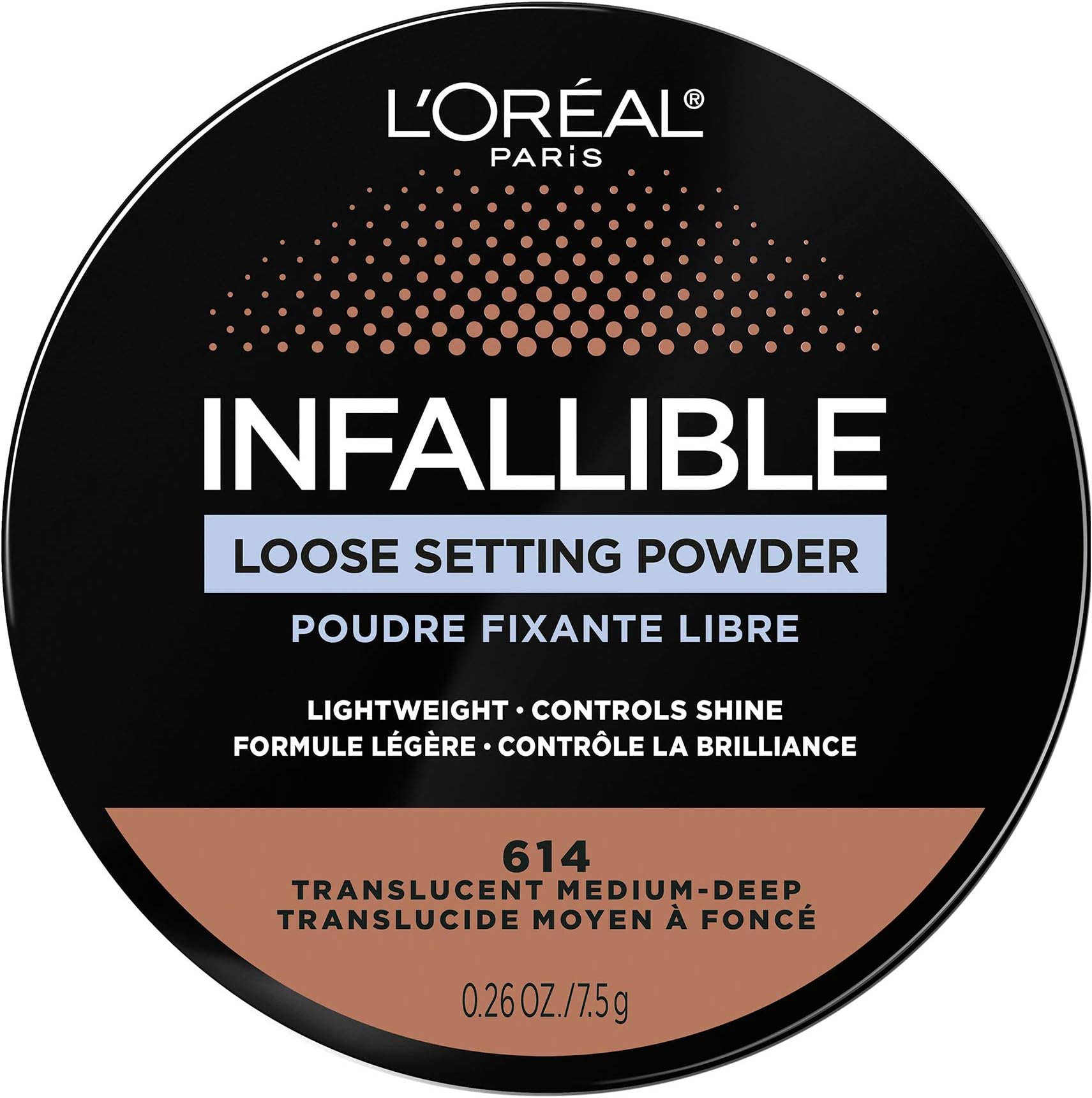 L’Oréal Paris L'Oreal Infallible Tinted Loose Setting Powders, Matte Finish, Lightweight, No White Cast, 2 Shades From Light To Deep, Translucent Light-medium, 0.26 Oz
