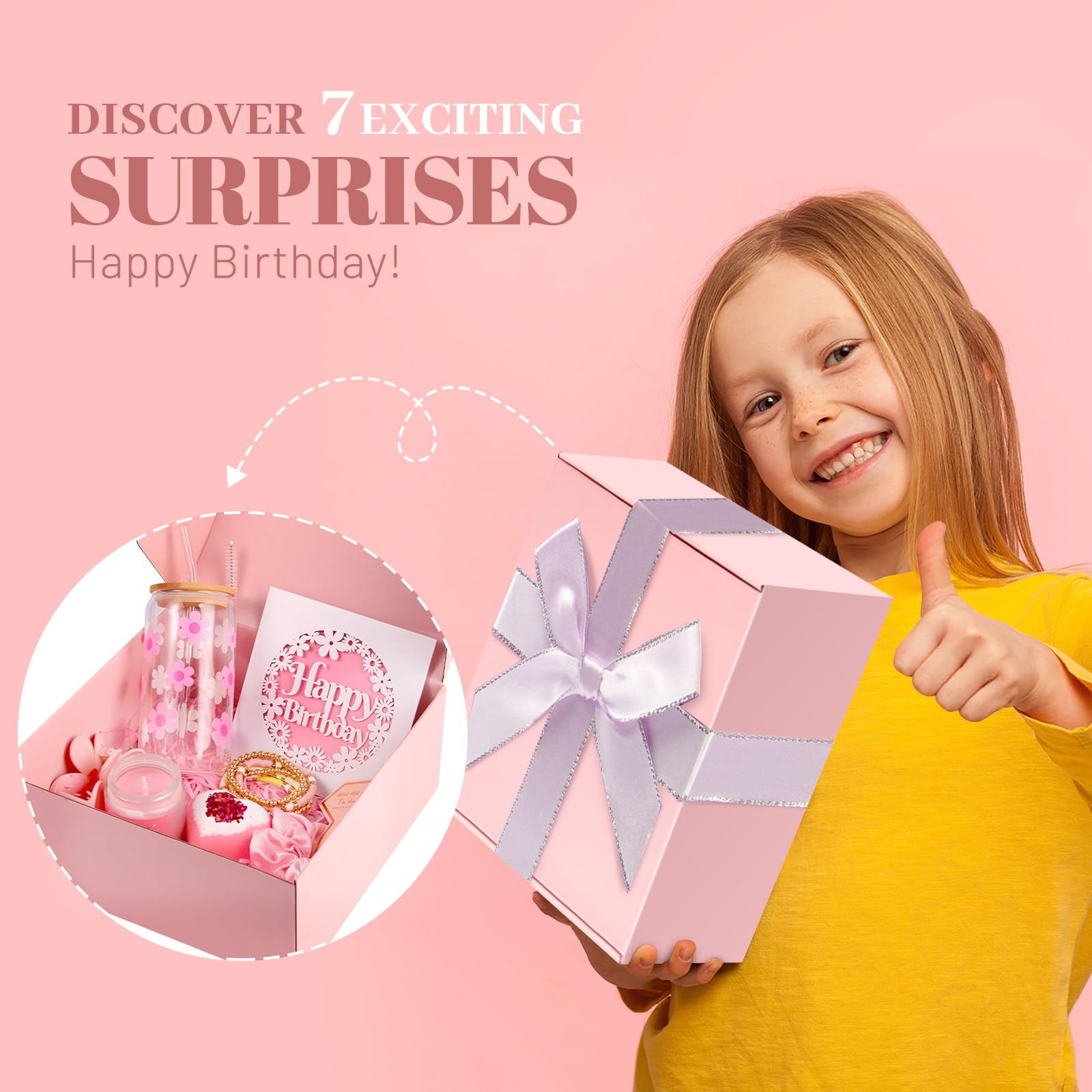 ONIYEA Regalo di compleanno per ragazze adolescenti, 7 simpatici regali con compiti, idee regalo di buon compleanno