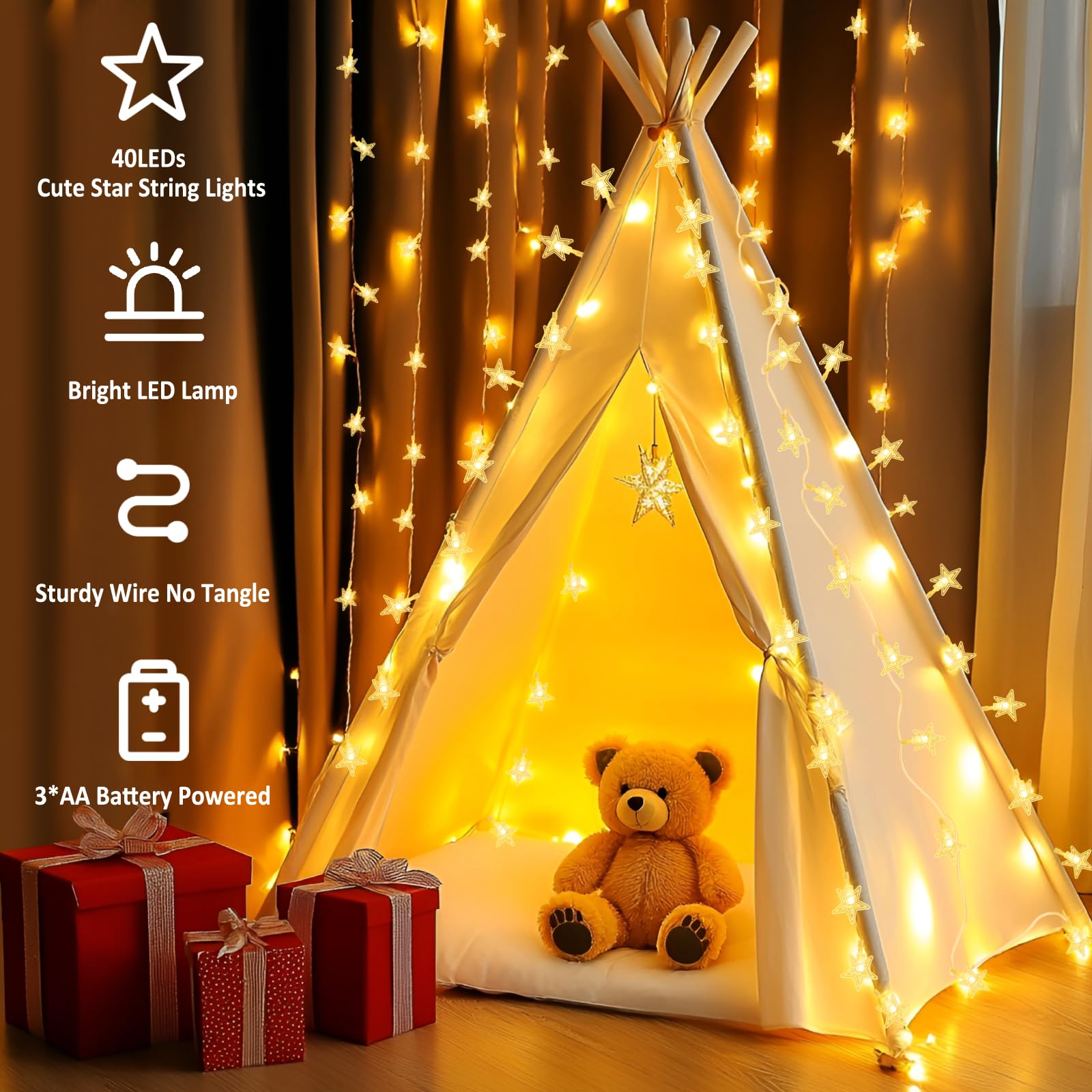 Dalugo Catena Luminosa, 6M 40 LED Bianco Cristallo Globo Luci LED a Batteria con Timer 6h, IP65 Impermeabile Luci Da Esterno per Camera da Letto, Balcone, Matrimonio, Decorazione di Natale