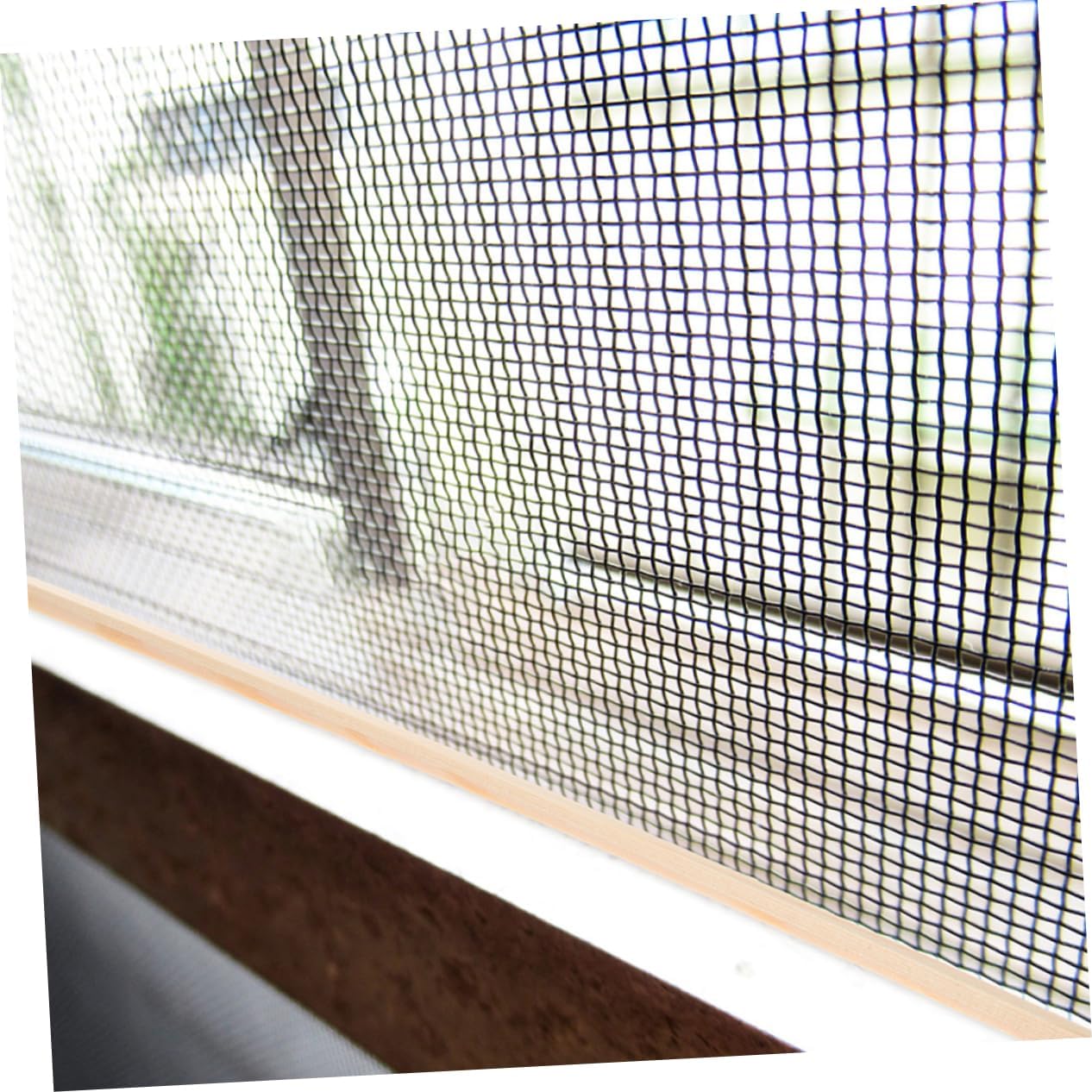 Ciieeo 12pcs Wooden Molding Trim for Window Screen Long Window Edge Pressing Screen Material Decorative